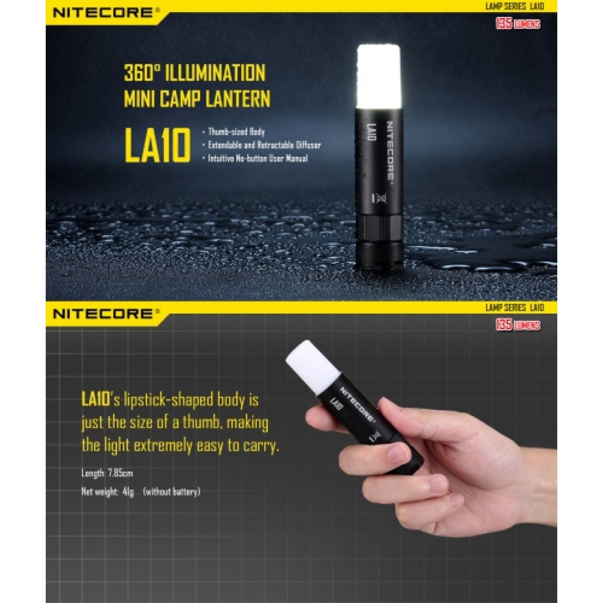 Mini lampa NITECORE LA10