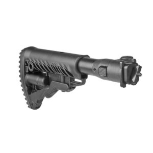 Sklopná pažba fabDefense M4 pre AK 47 MILLED /polymer joint/, cierna