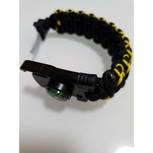 PARACORD SURVIVAL ARMBAND náramok - čiernožltý