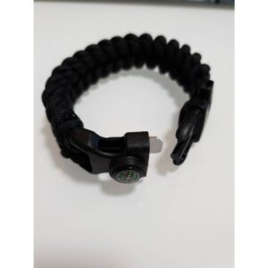 PARACORD SURVIVAL ARMBAND náramok - čierny