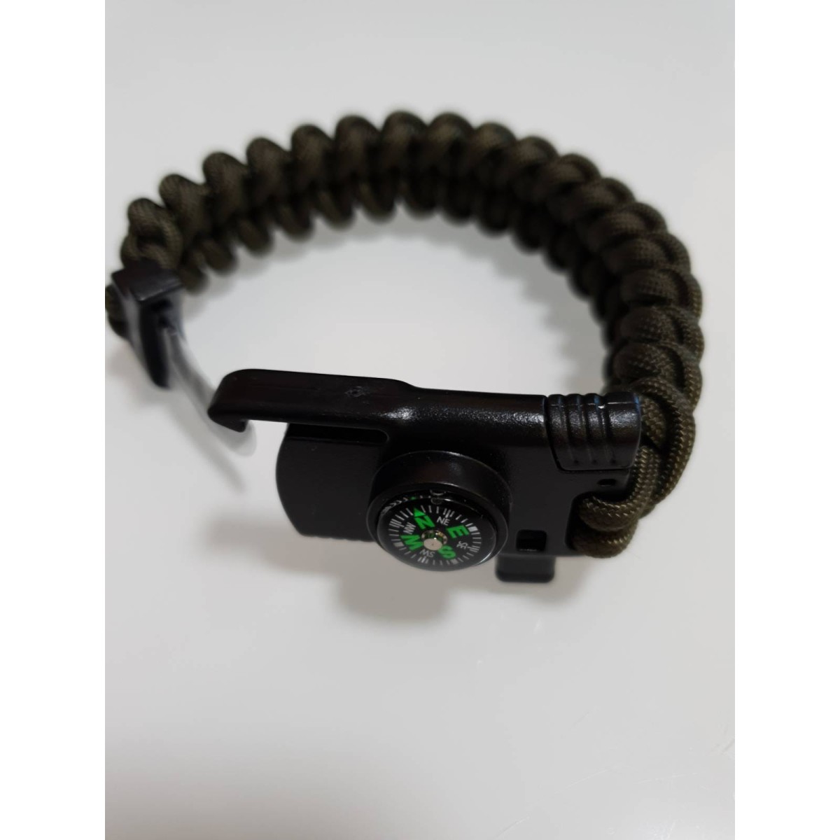 PARACORD SURVIVAL ARMBAND náramok - tmavo zelená – Obrázok 2