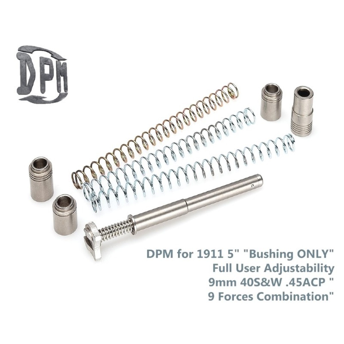 DPM pružiny 1911 5″ “Bushing ONLY” Full User Adjustability – Obrázok 2