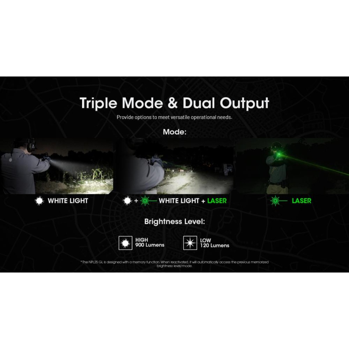 Svietidlo NITECORE NPL25 GL + laser – Obrázok 5