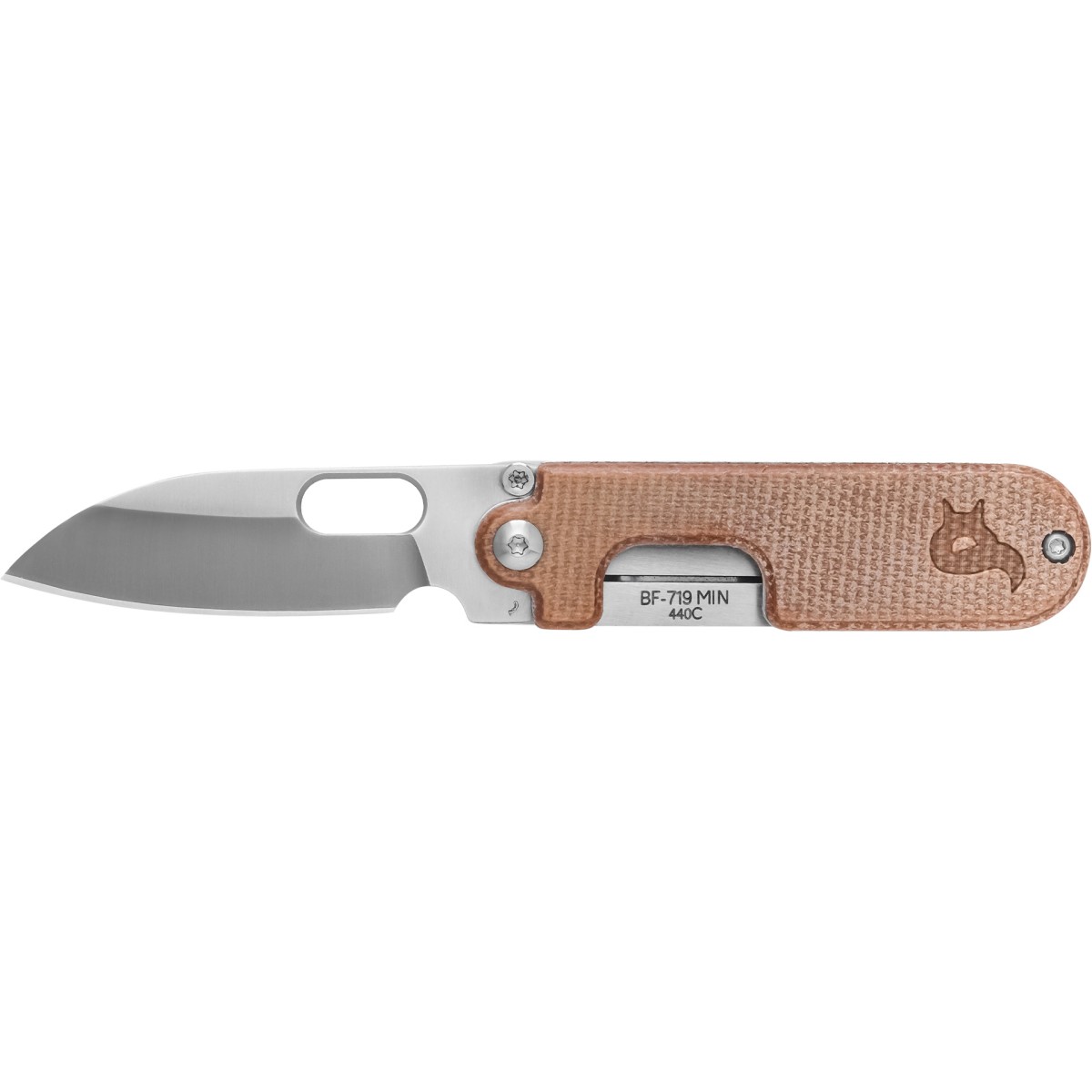 Nôž BLACKFOX POCKET POCKET KNIFE BEAN GEN 2 - HANDLE IN NATURAL CANVAS MICARTA – Obrázok 2